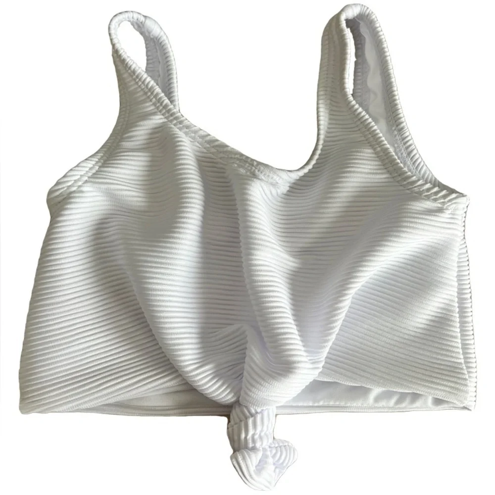 Coral Reef The Mini Traveler Swimsuit Top White 0 Months Newborn 18” doll